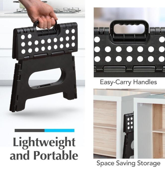 Folding Step Stool, the Lightweight Step Stool, Sturdy Enough to Support Adults