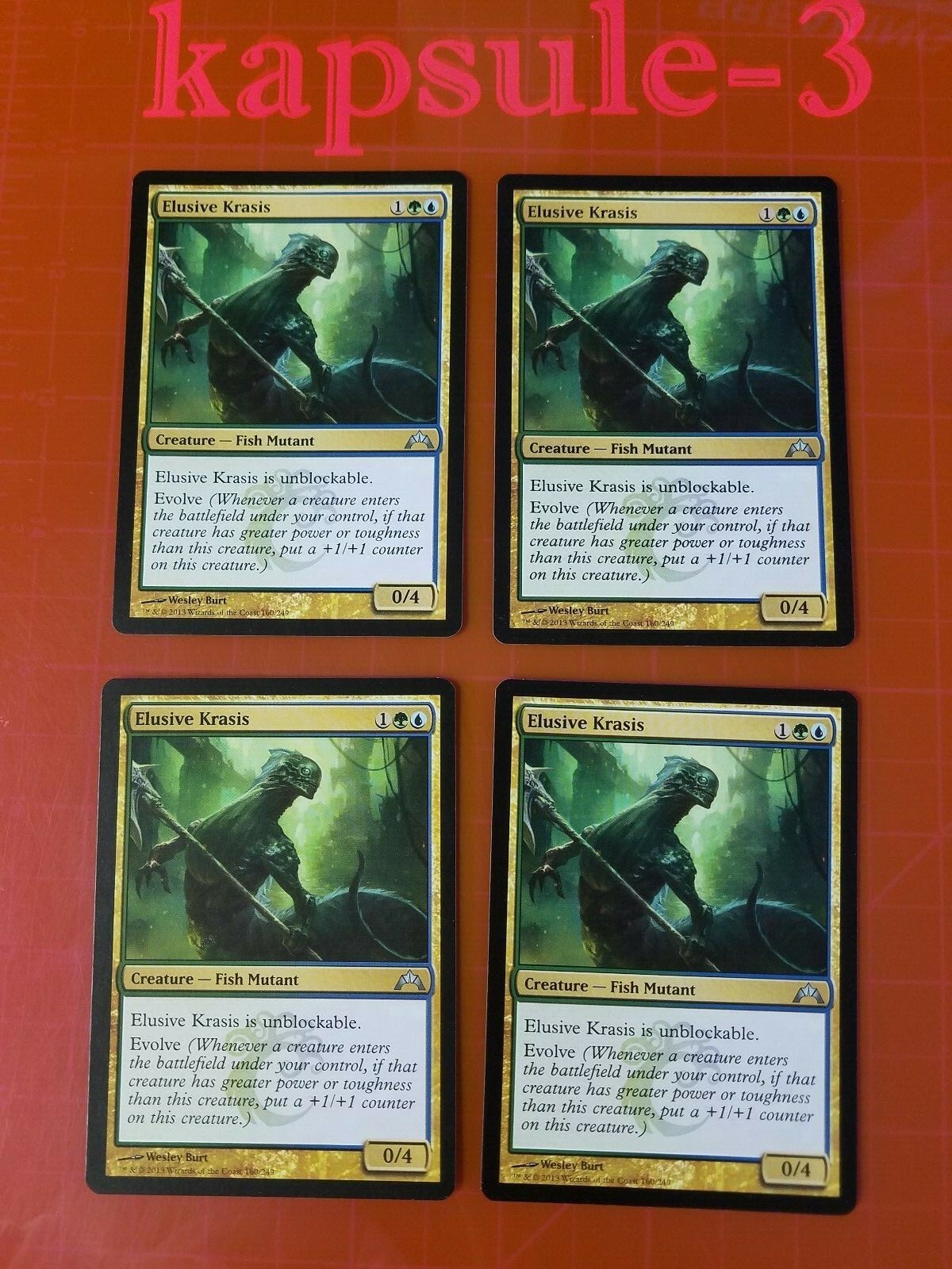4x Elusive Krasis | Gatecrash | MTG Magic Cards