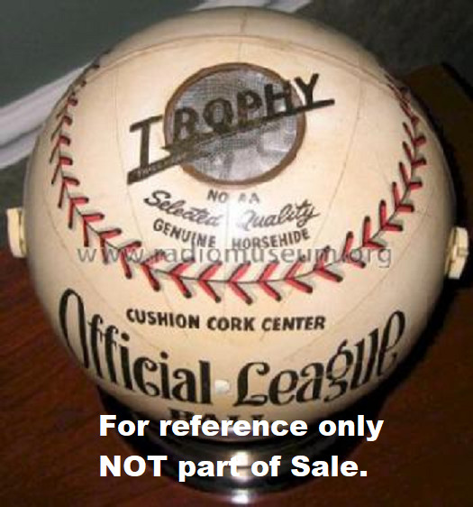 1941 Official League Ball Baseball Tube Radio Name Badge ID Tag Trophy ARRP002