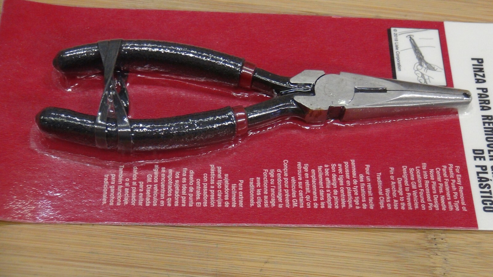 PLASTIC CLIP PIN REMOVAL PLIERS Lisle 42810