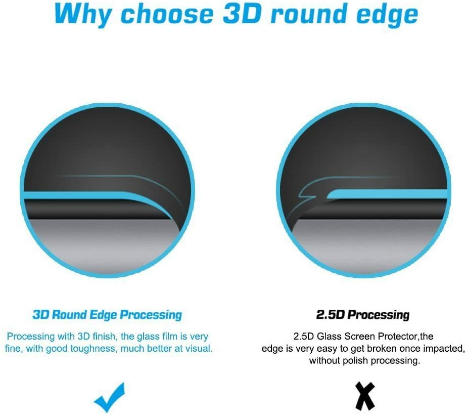 For BLU View Speed (B1550VL) 5G Full Coverage Tempered Glass Screen Protector
