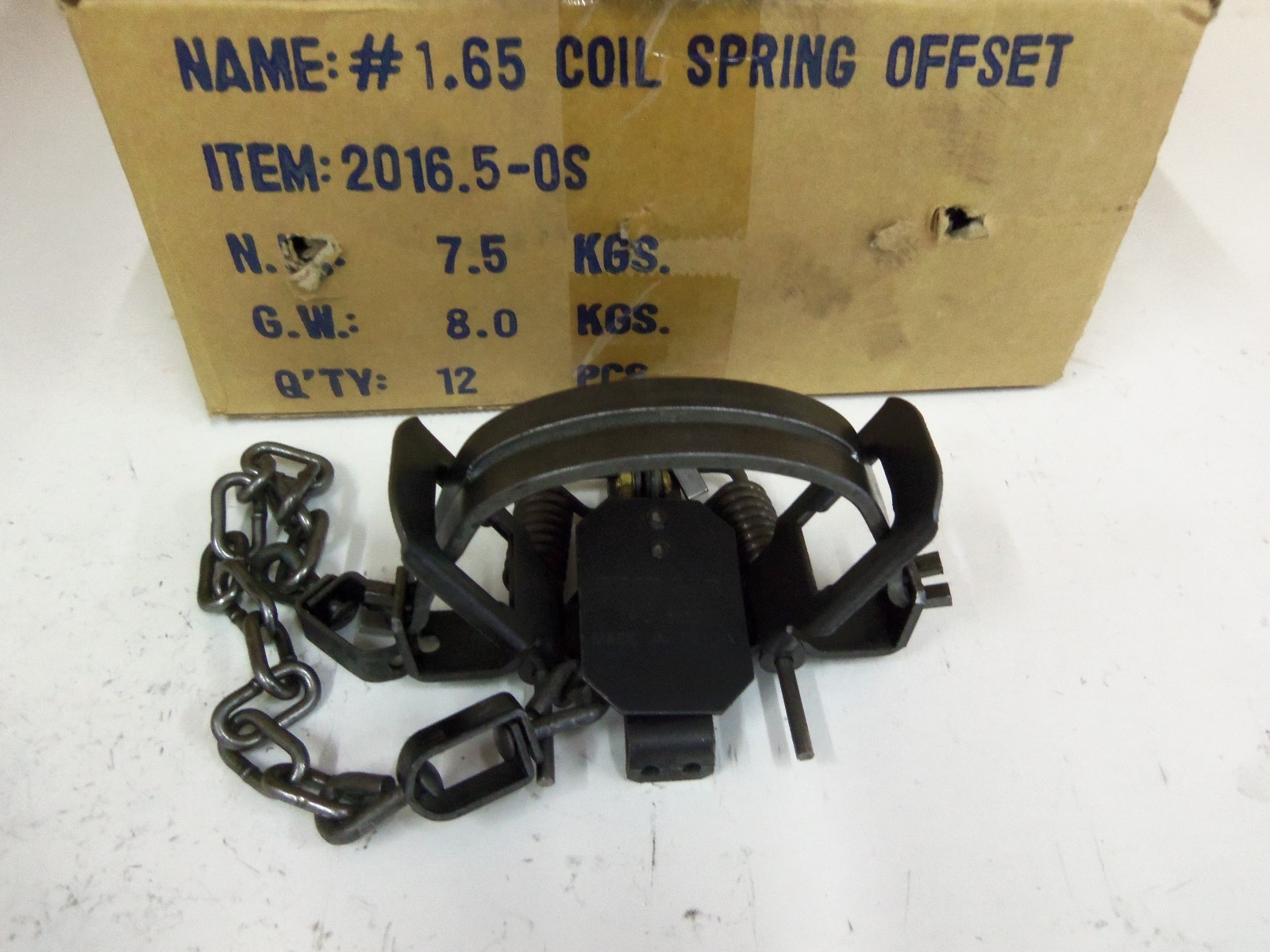 12 Bridger #1.65 Offset Jaw Coil Spring Traps Fox Raccoon Nutria Trapping 5 1/8"