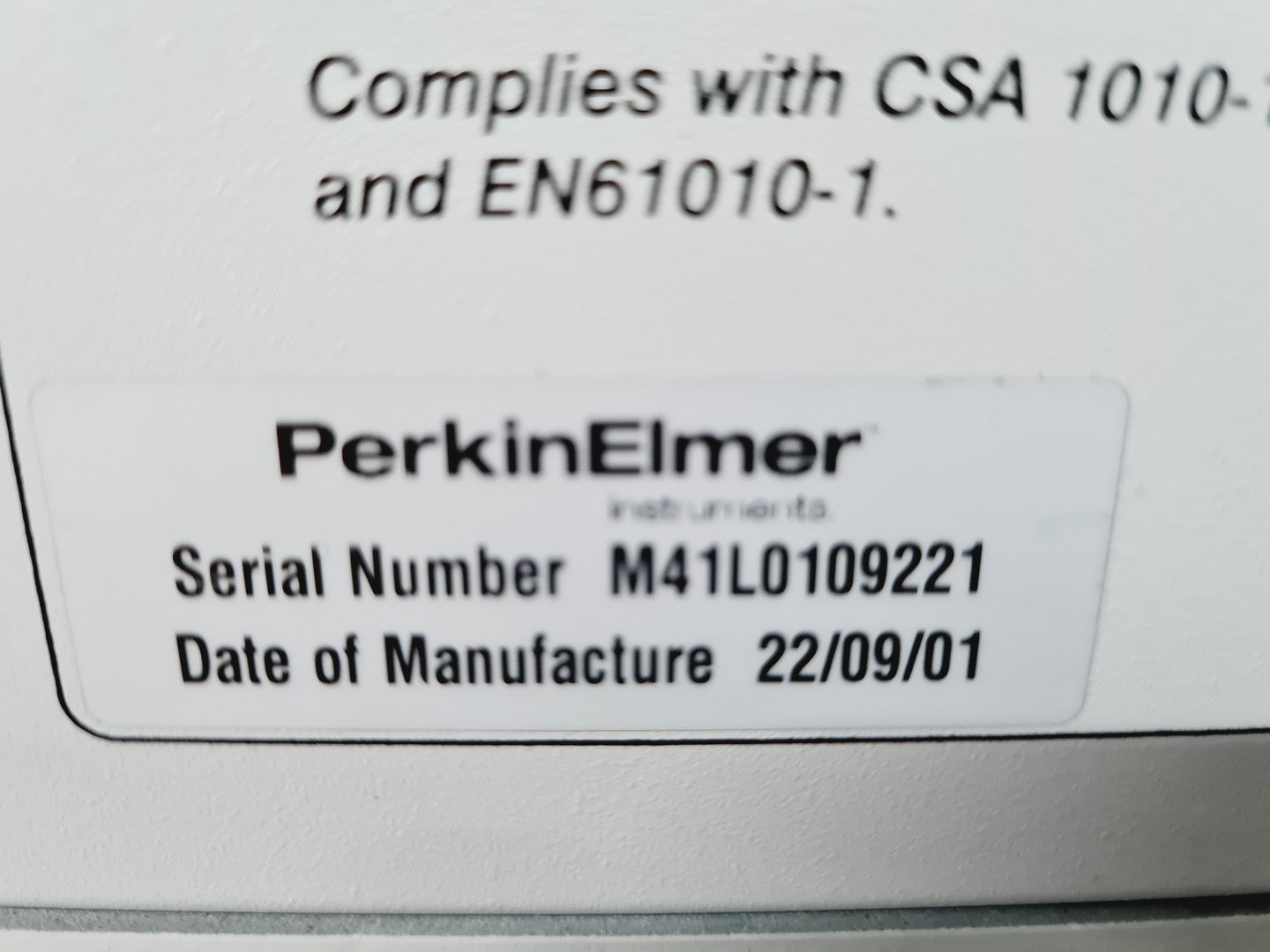 Perkin Elmer TurboMatrix 40 Headspace Sampler Lab
