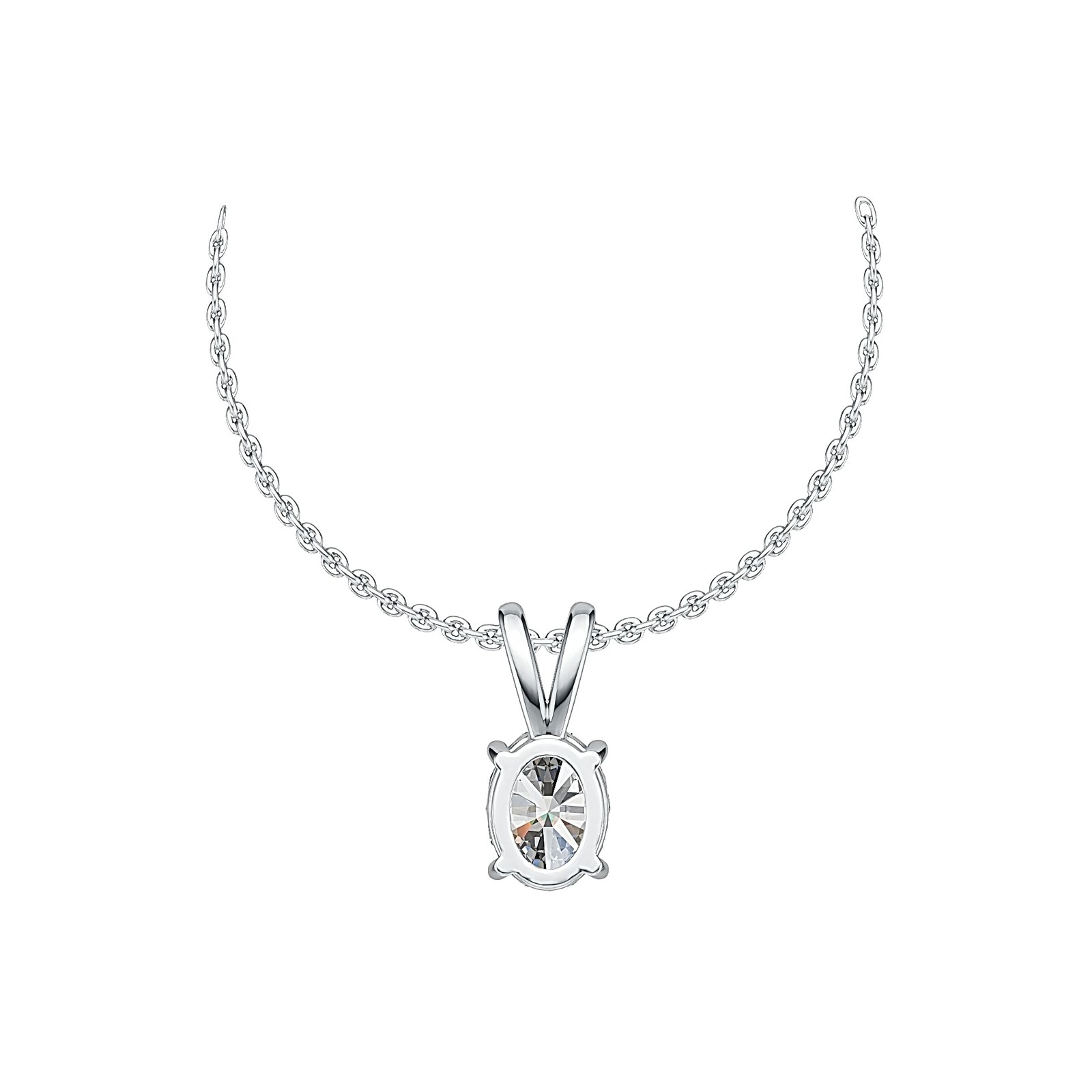 Sterling Silver Semi Mount Pendant Setting Oval OV 8X6mm