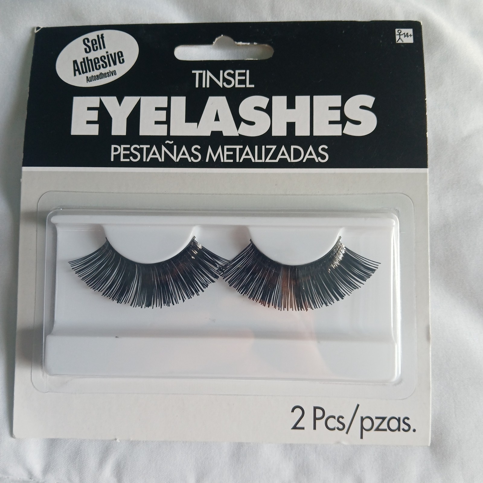 Amscan Glitter Faux Black Eyelashes Tinsel Self Adhesive NEW In Package