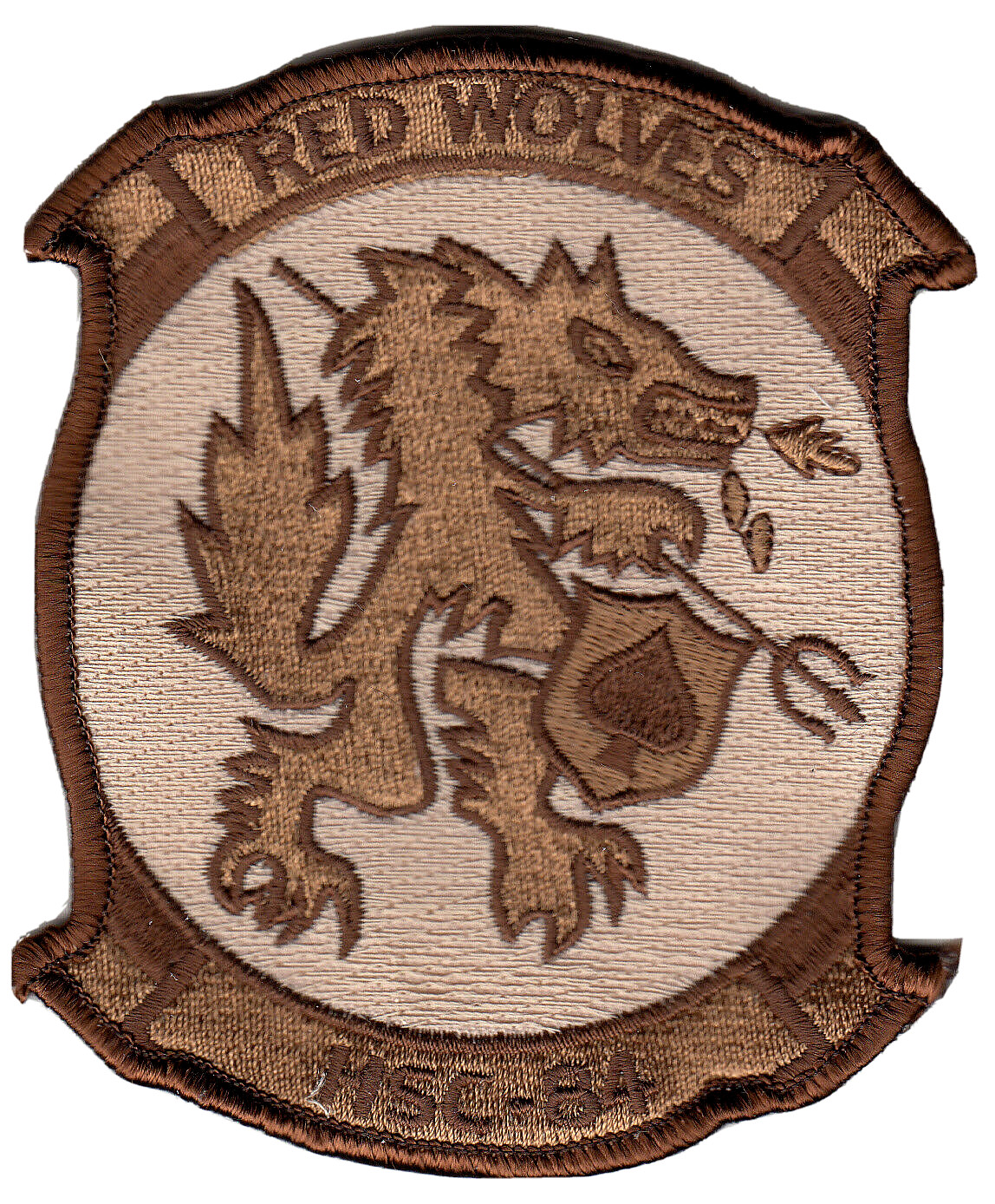 HSC-84 RED WOLVES DESERT COMMAND CHEST PATCH