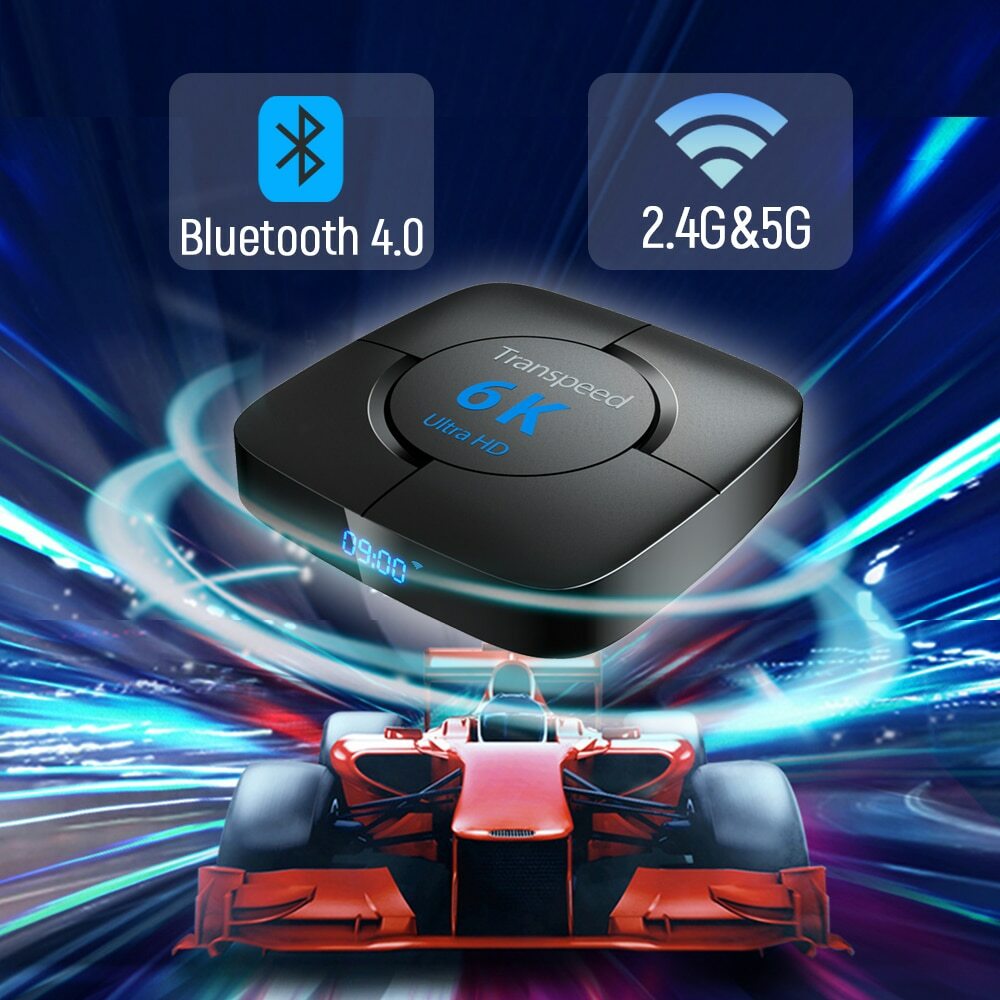 Transpeed Android 10.0 Bluetooth TV Box | Voice Assistant 6K 3D Wifi
