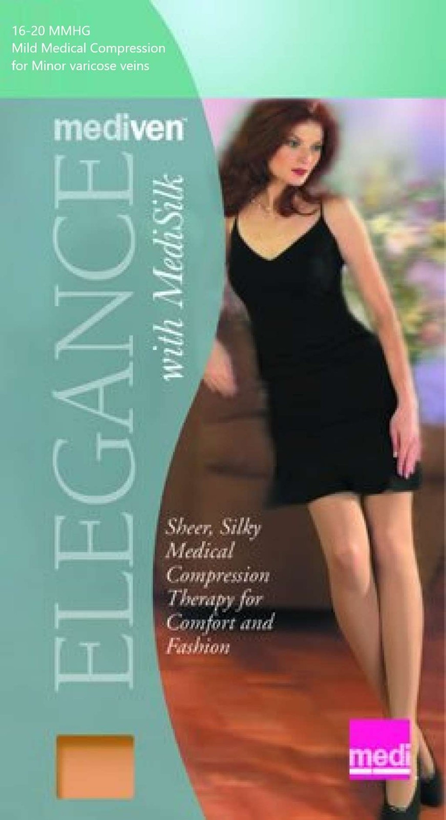 Mediven Elegance Pantyhose, Sheer, Silky, Closed Toe, 16-20mmHg (Size: S) Beige