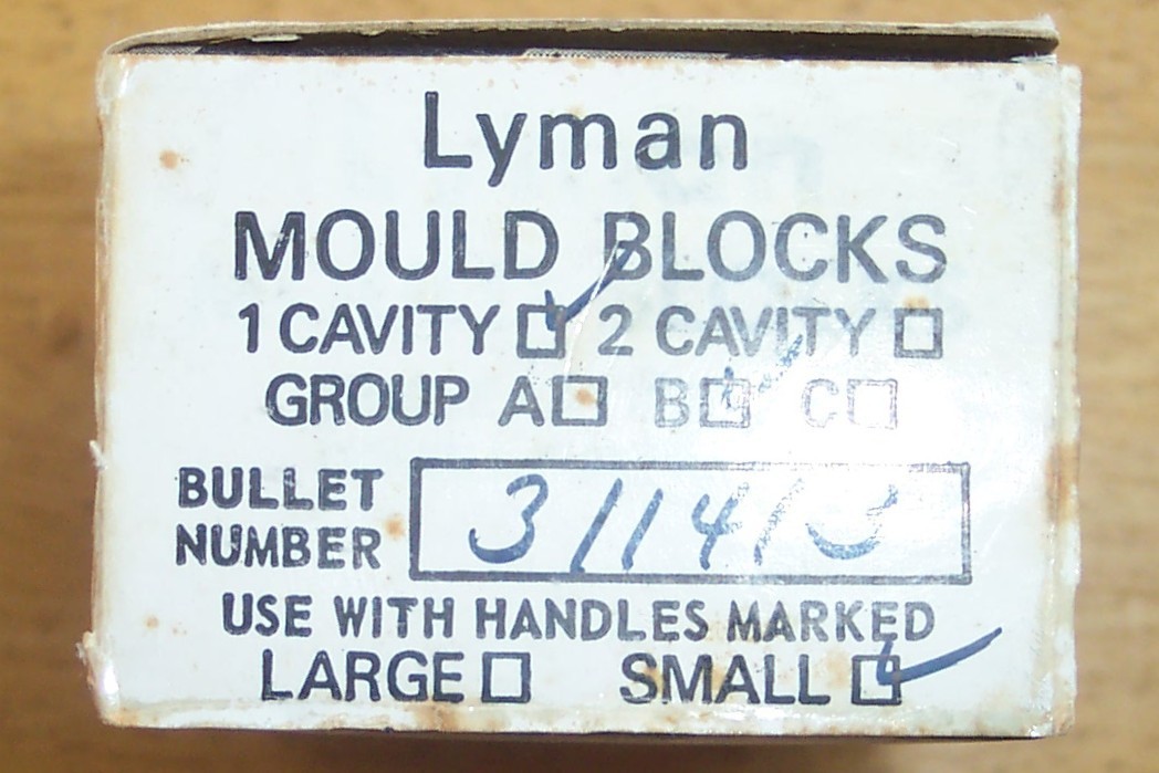 LYMAN 311413 SINGLE CAVITY 30 CALIBER 169 GRAIN MOULD UNUSED IN ORIGINAL WRAP