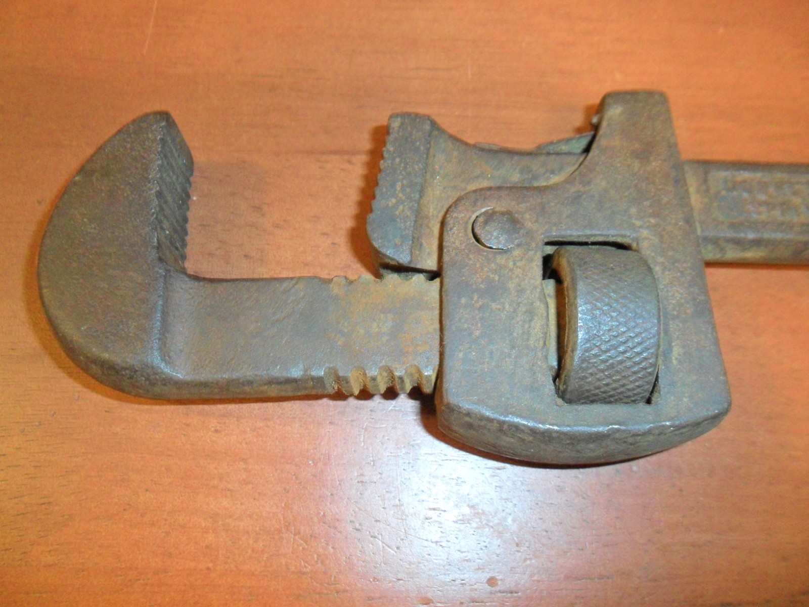 Vintage 12" MOORE DROP FORGING Pipe Monkey Wrench, Springfield, Massachusetts