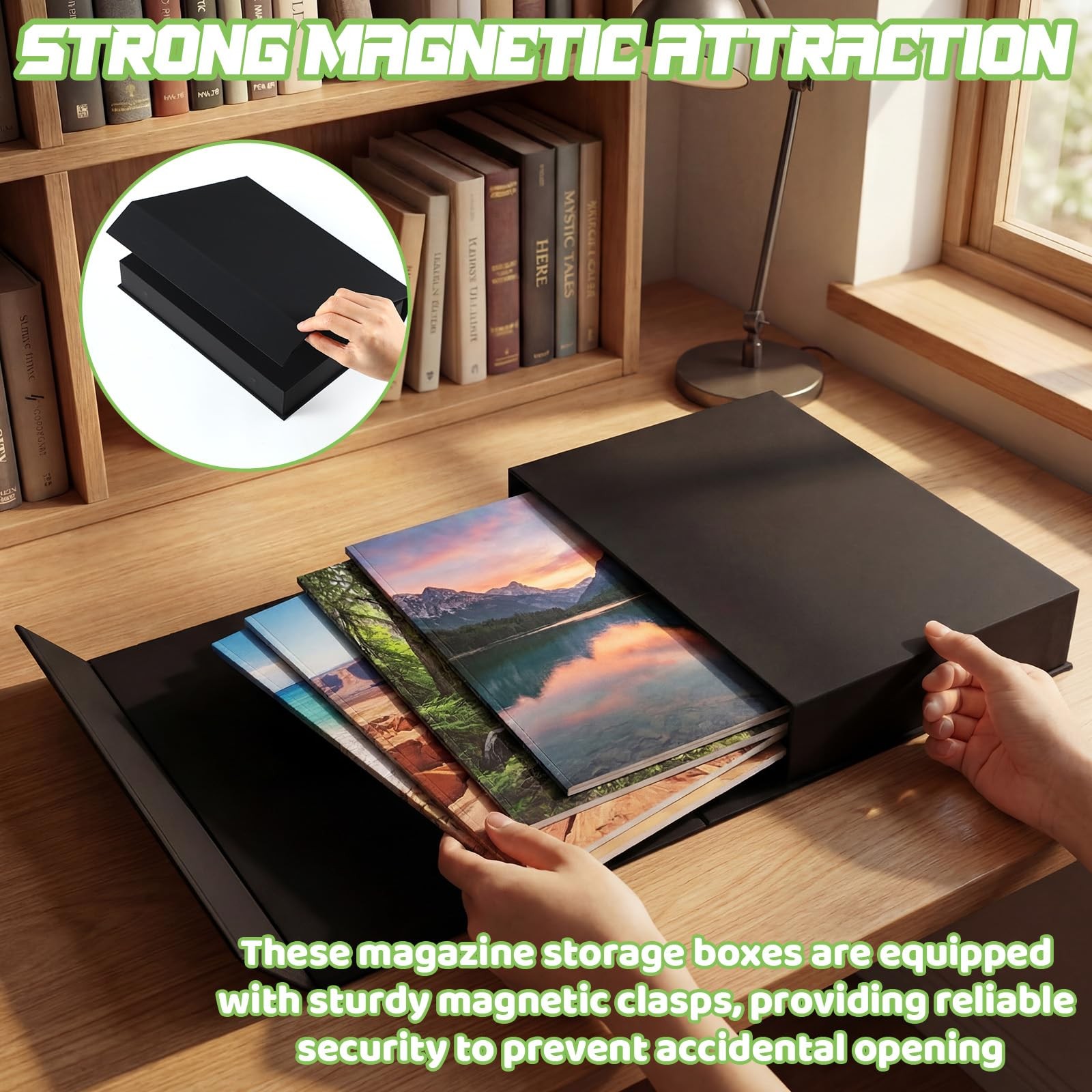 YooNotee 2 Pack Comic Book Storage Folio Comic Book Storage Box with Strong