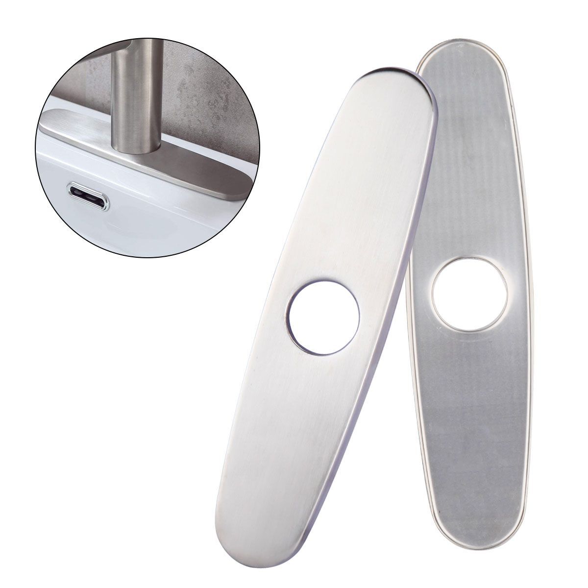 10" Kitchen Faucet Plate Sink Hole Cover Deck Plate Escutcheon Brushed Nicke US