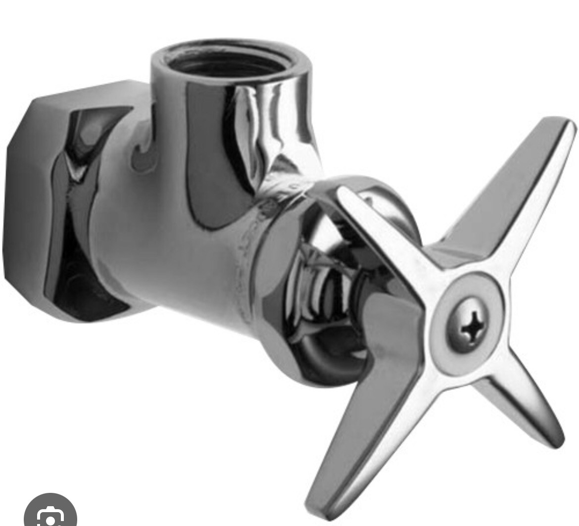 Chicago Faucet 442-CP  Solid Brass Angle Stop  1/2 X 1/2