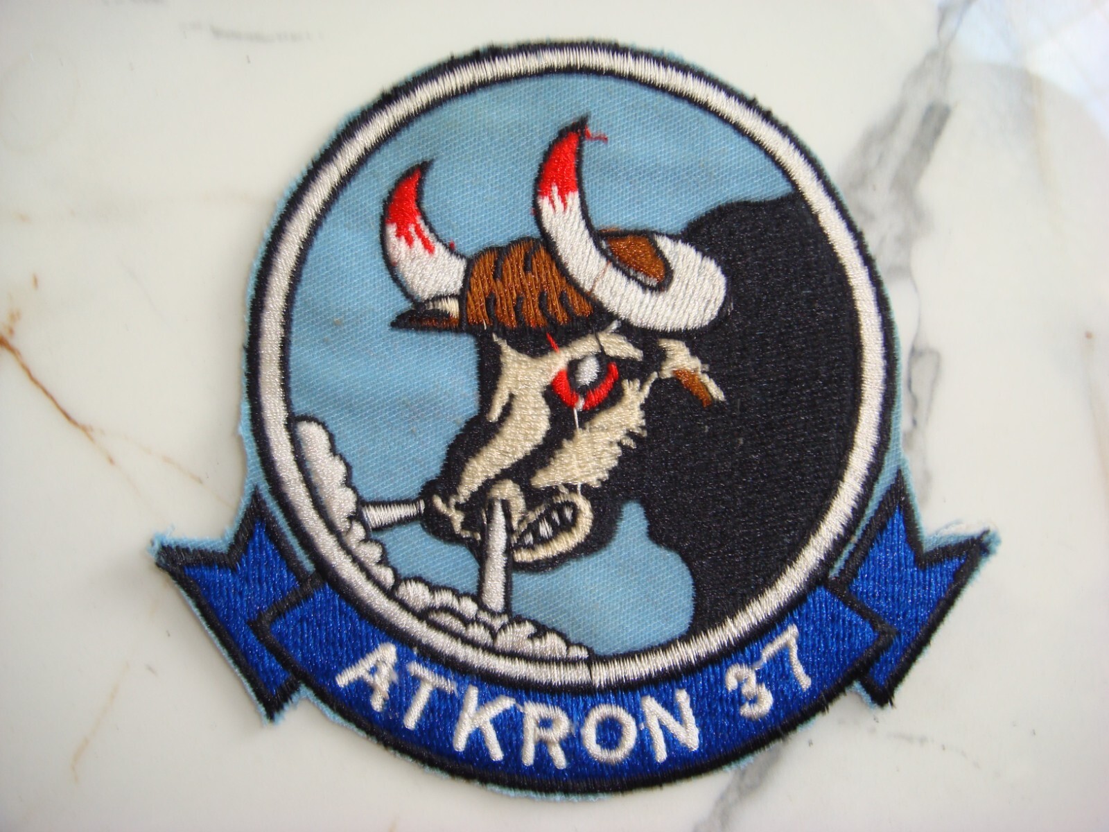 US NAVY STRIKE FIGHTER SQDN ATKRON-37 "RAGING BULL", VIETNAM WAR PATCH