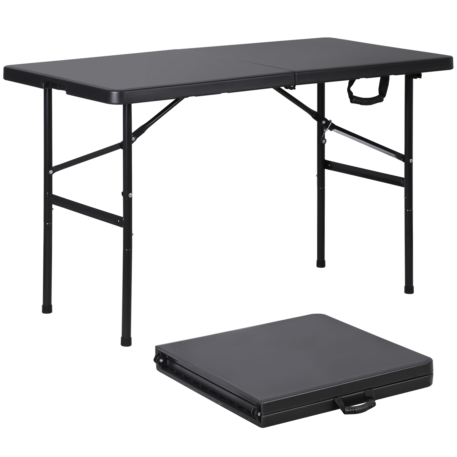 4 FT Folding Table Plastic Portable Tables for Dining Parties Card Wedding BBQ