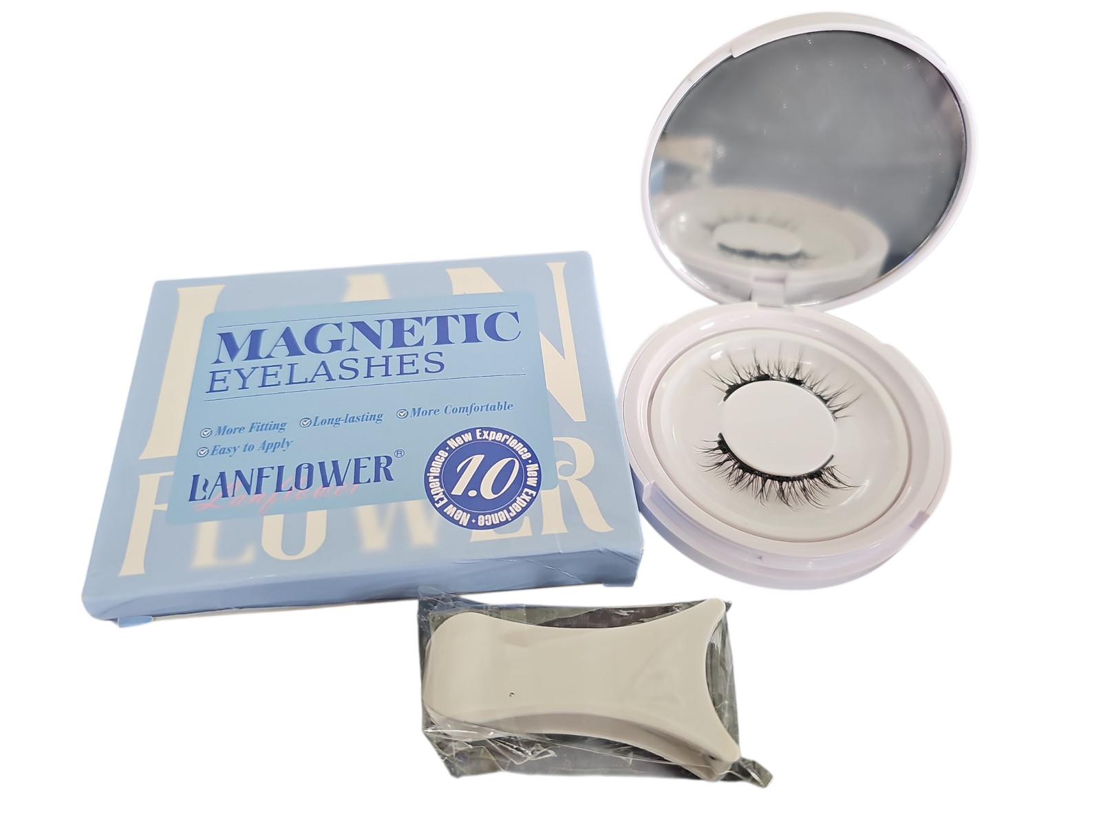 Lanflower Reusable MagnetIc Lashes, No Glue, Natura l#04 + Devli #03 - EXP 9/30
