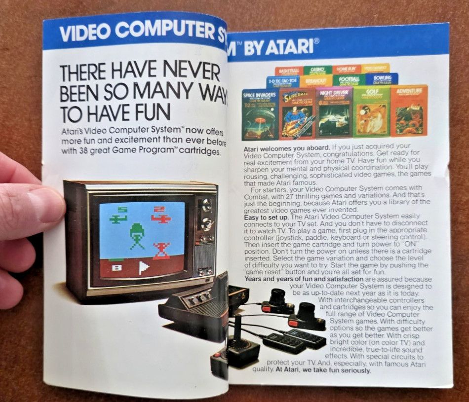 1980 Atari Video Computer System Catalog Excellent Condition