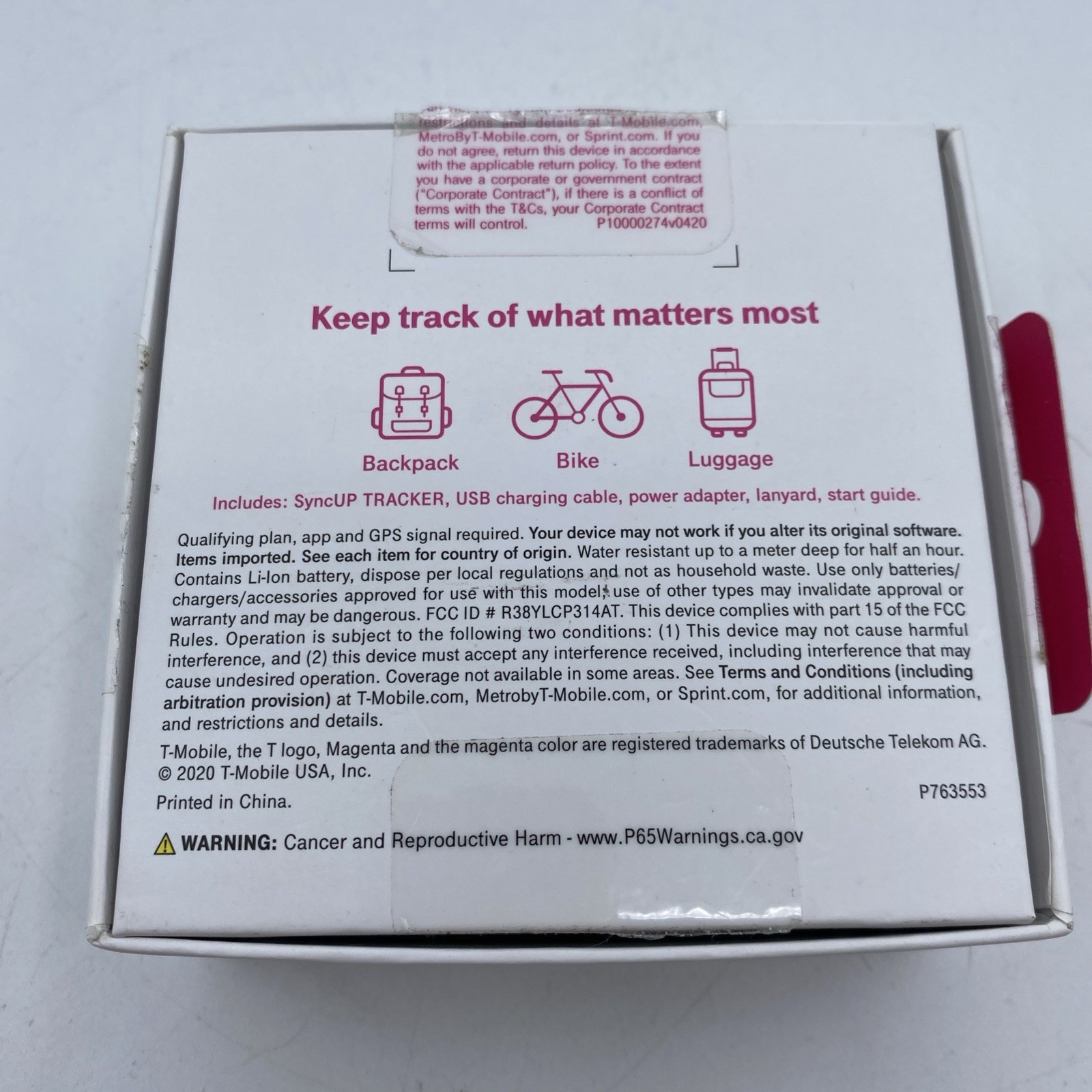 T-Mobile SyncUp Tracker - GPS Tracker - 128MB / Black / Gray Free Shipping NIB