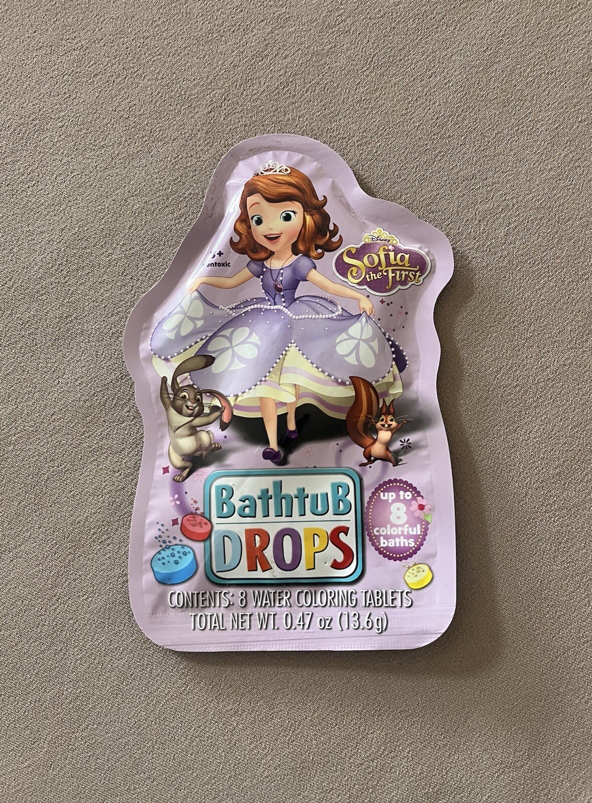 Disney Sofia The First Bathtub Drops, Has 8 Water Coloring Drops, New In Package