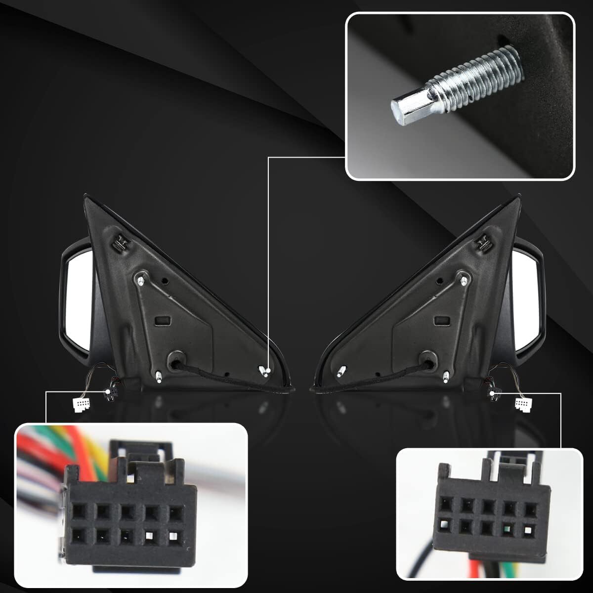 Left/Driver For 2013-2019 Dodge Ram 1500 Power Fold +Heated+ Temp Sensor Mirror