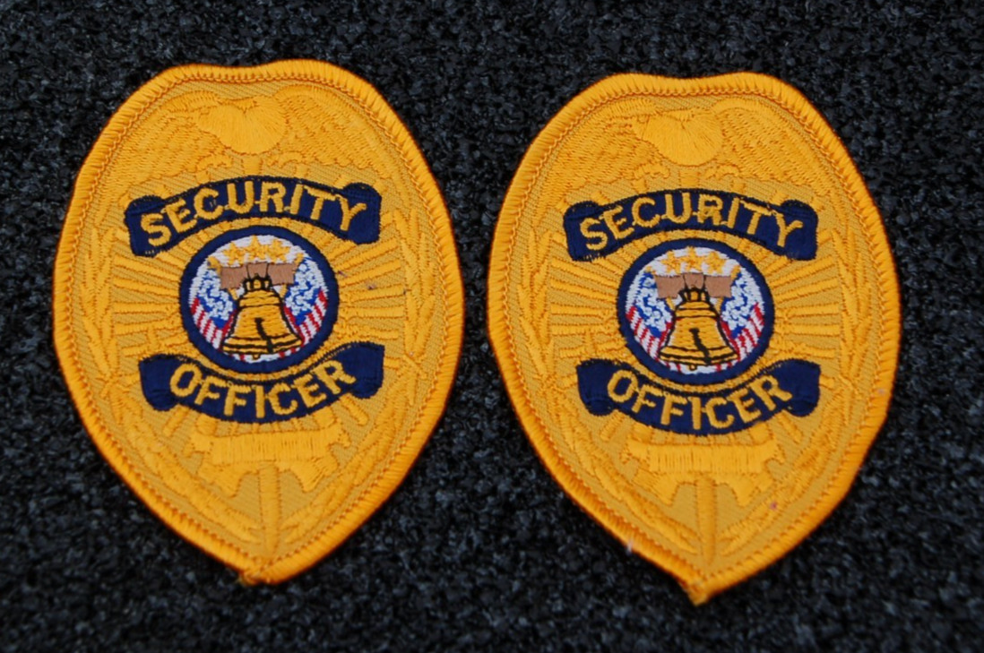 LOT OF 2 SECURITY OFFICER PATCHES, NEW