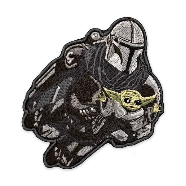 Prometheus Design Werx Mando and Grogu Morale Patch Fully Embroidered