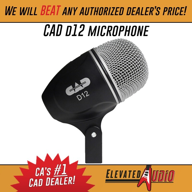 CAD D12 Neodymium Cardioid Dynamic Microphone Designed for Bass Drum & LOW End!