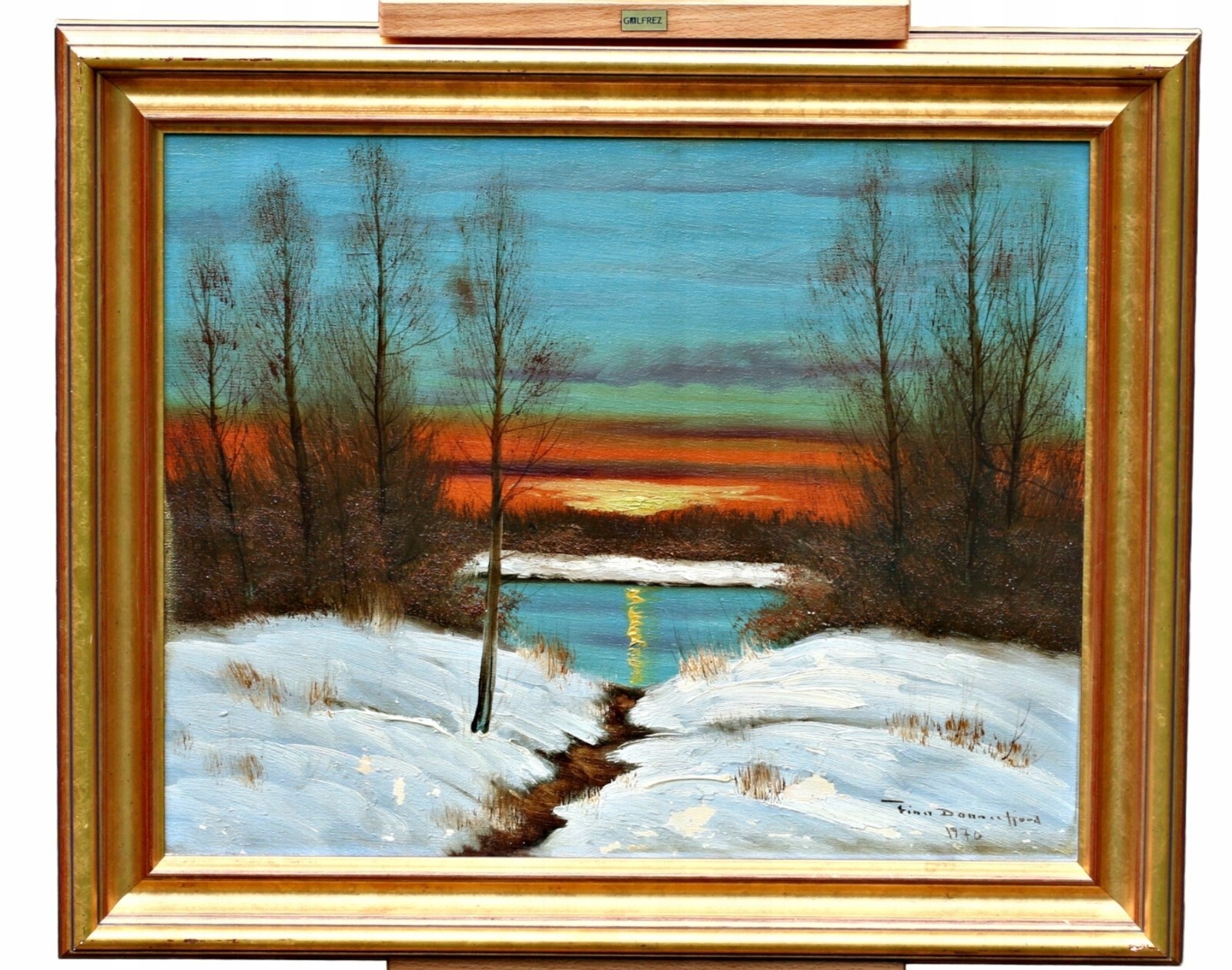 Finn Dannerfjord – Winter Landscape – Oil On Canvas – Signed, With Frame