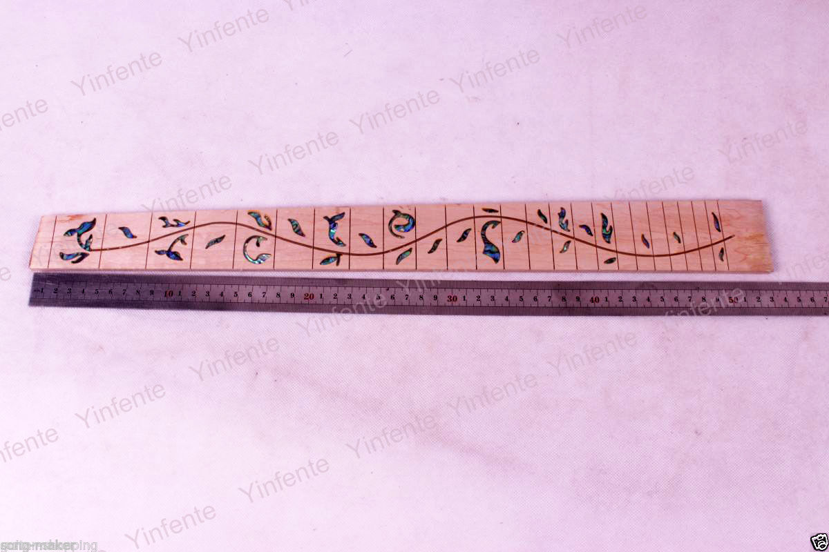 Maple Electric Guitar Fretboard Vine Inlay 25.5 Inch for 22 Fret Guitar Neck