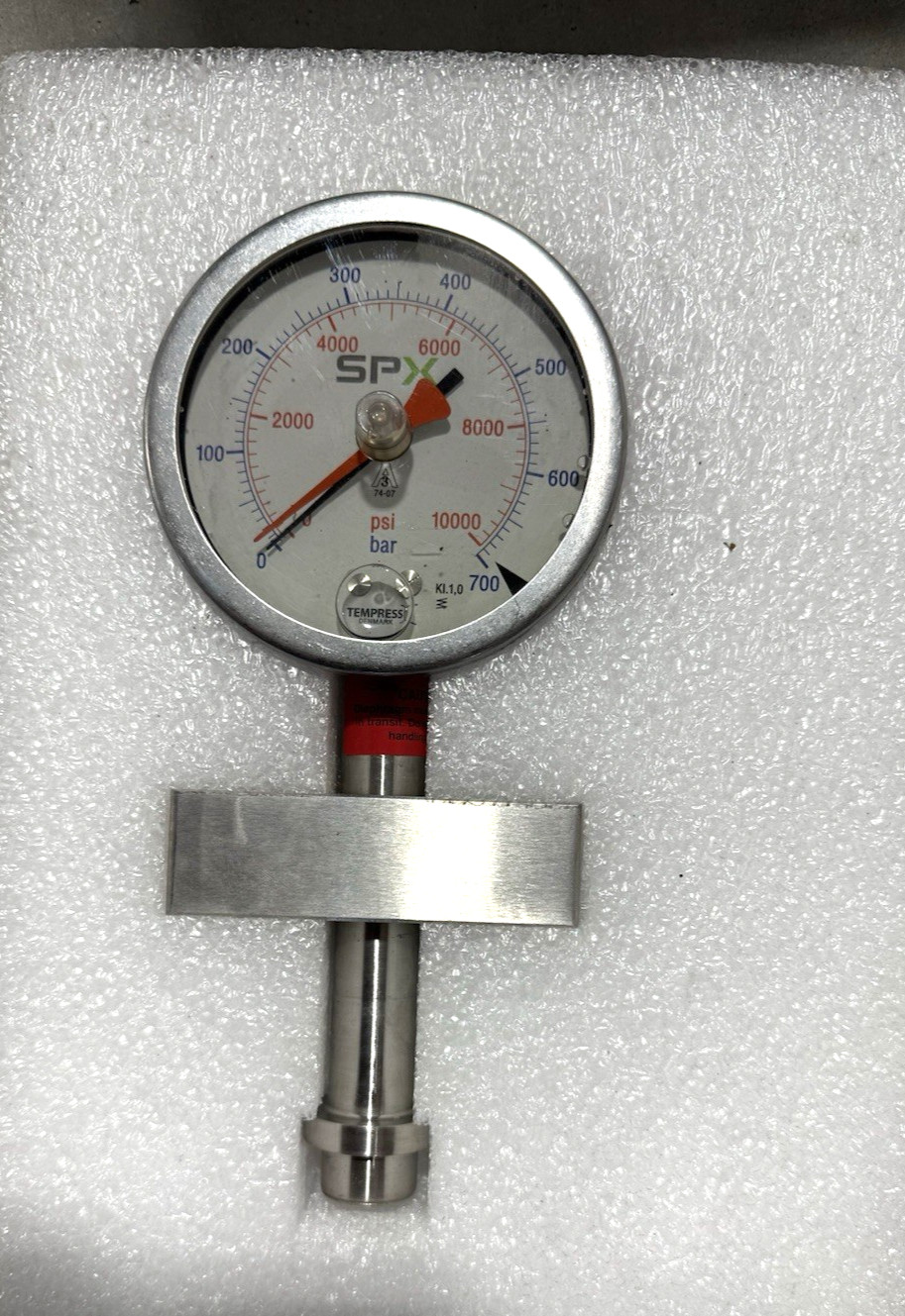 Gaulin Dairy APV HOMOGENIZER PRESSURE GAUGE w/ FLANGE, 0-10000 PSI J040228 *NEW*