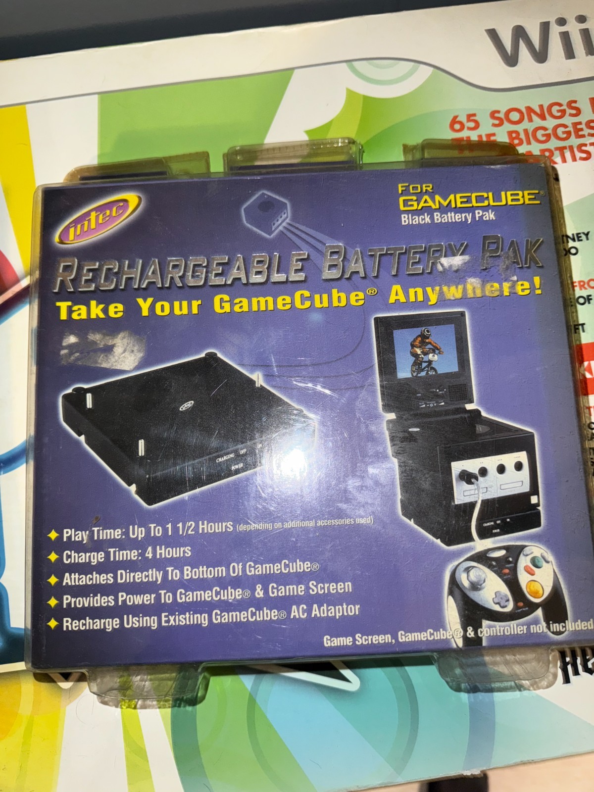Intec Rechargeable GameCube Battery Pack - Black - Never used