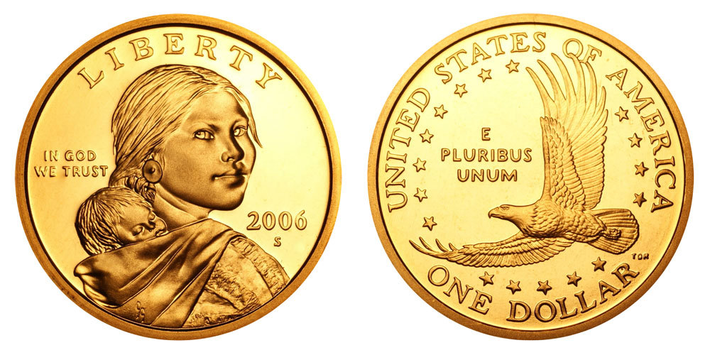 2006 S GEM BU Proof Sacagawea Golden Dollar Brilliant Uncirculated PF COIN #4899