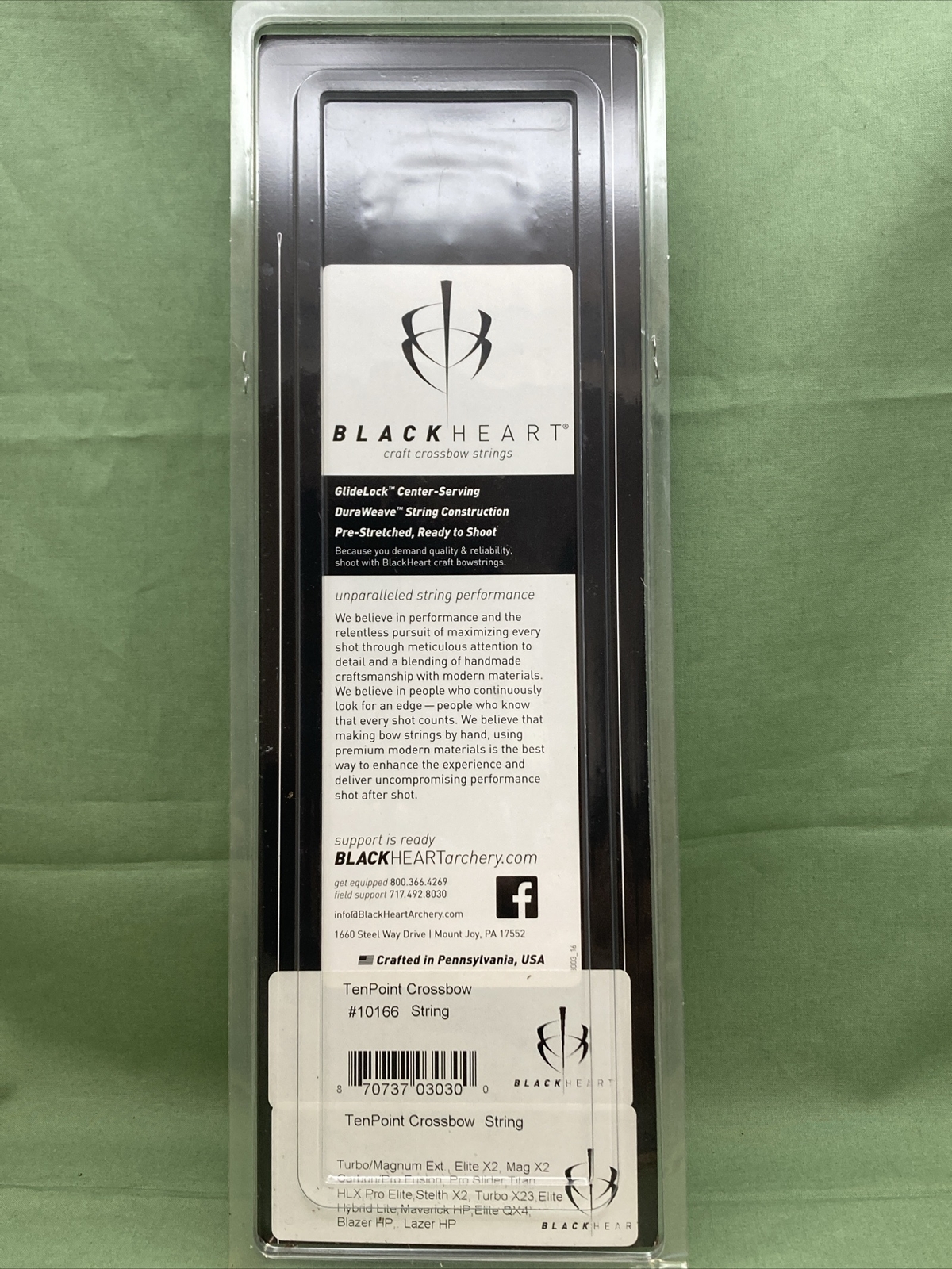 NEW BLACK HEART 10166 37 1/2" TEN POINT CROSSBOW STRING