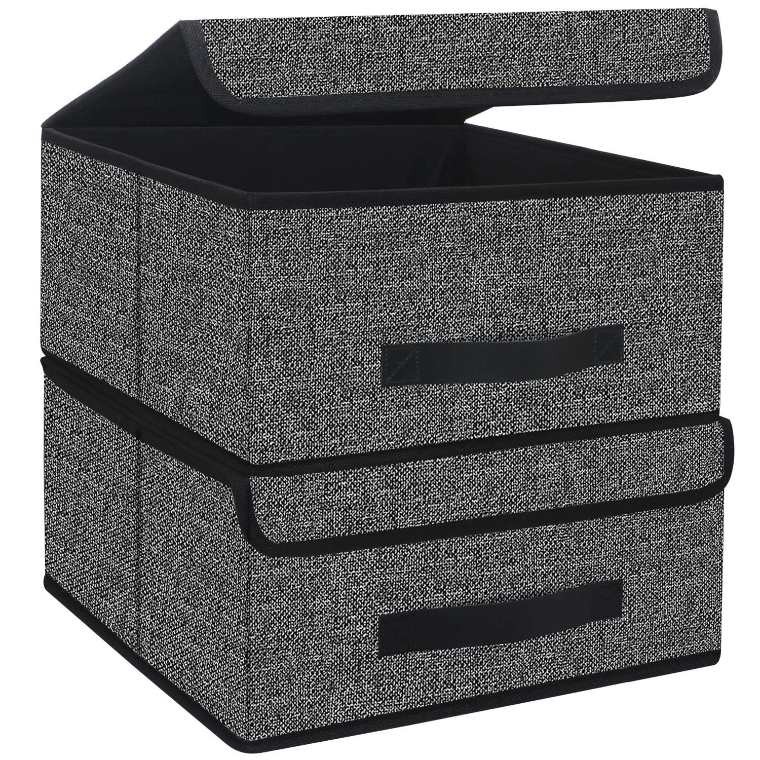 Onlyeasy Foldable Storage Bins Cubes Boxes with Lid - Storage Box Cube Cubby Bas