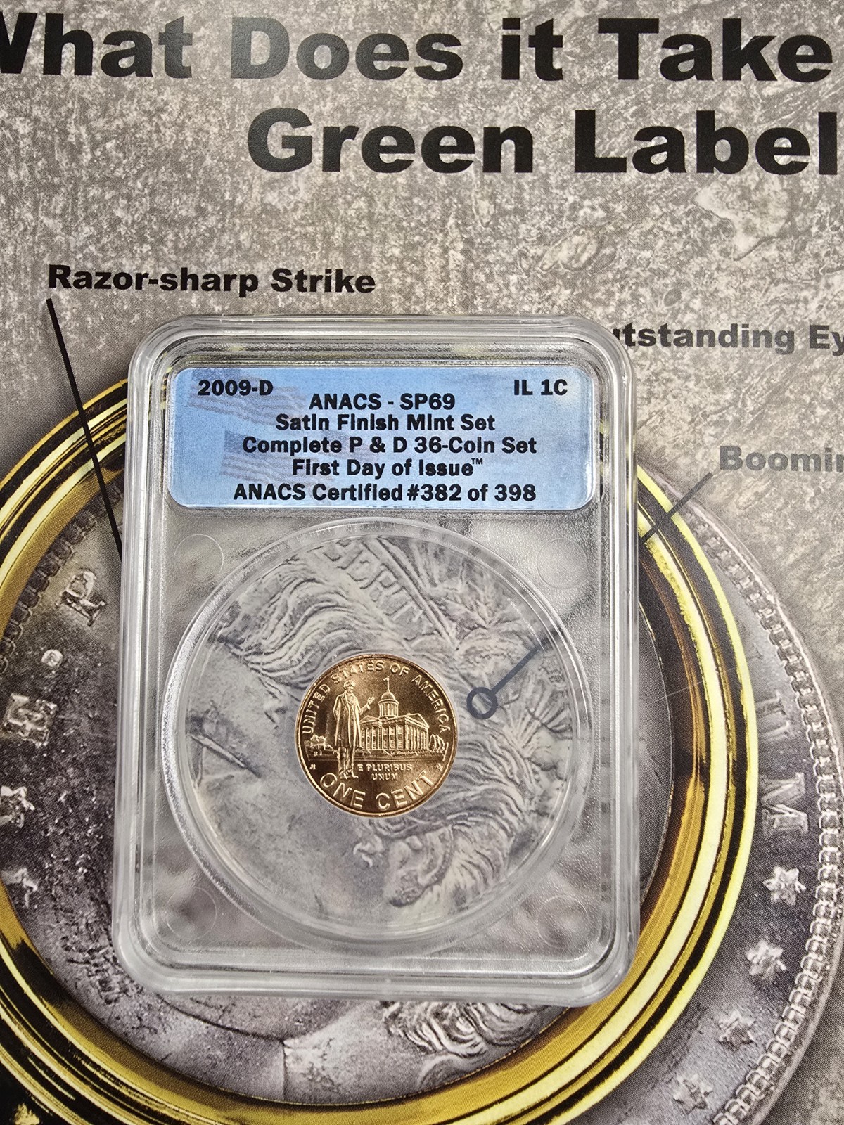 2009 D ANACS SP69 Lincoln 1c Cent