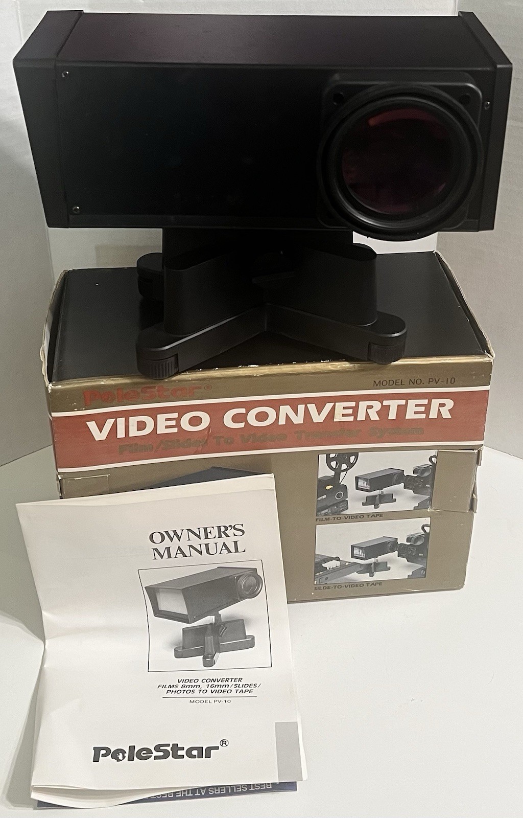 Vintage Polestar Slide to Video Tape Converter Model PV-10 W/owners Manual