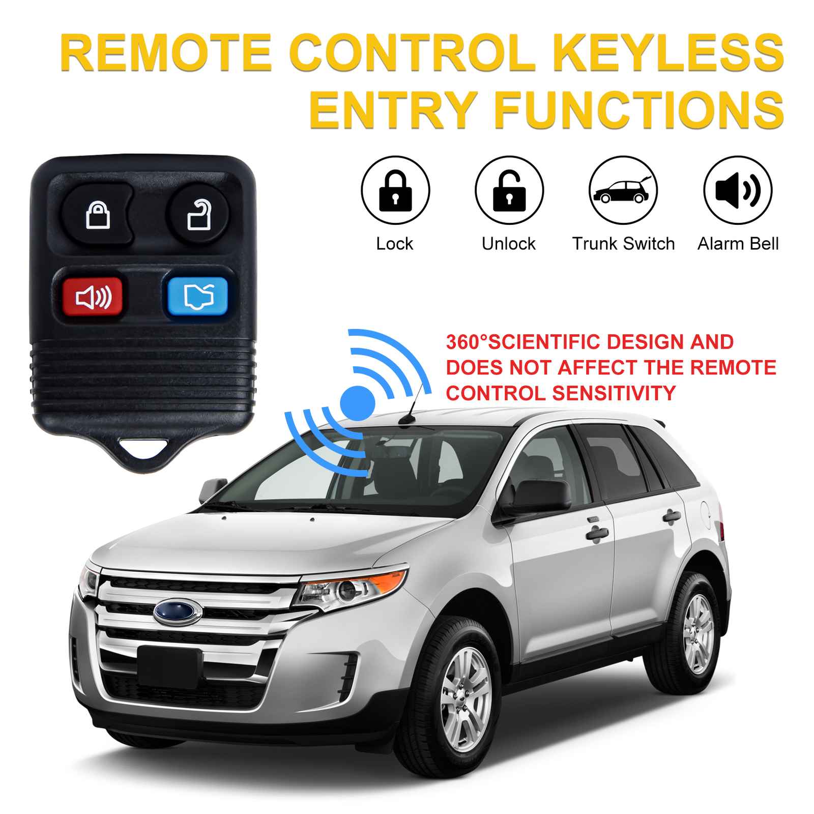 New Replacement Keyless Entry Car Remote Key Fob for Ford Taurus Expedition Flex