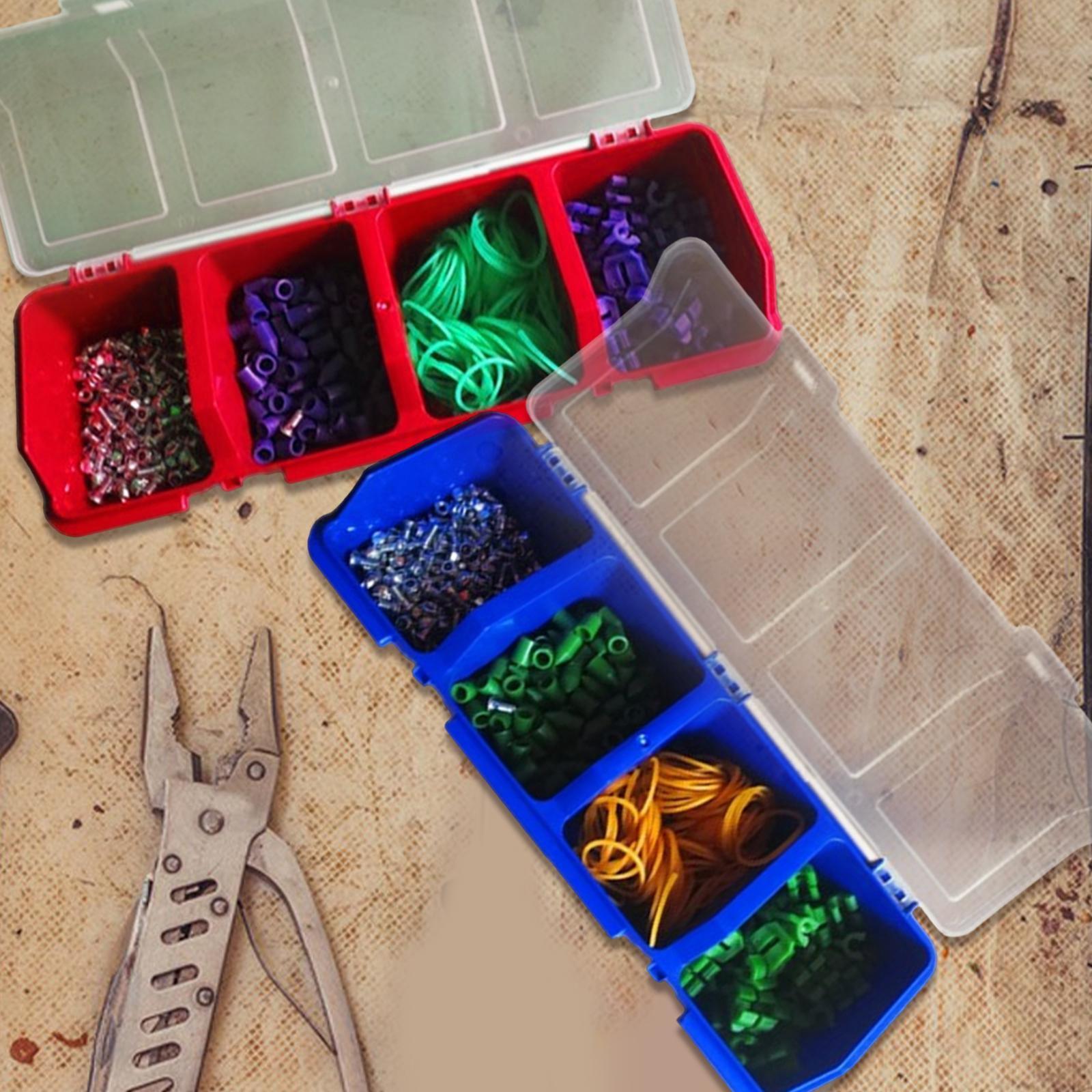 2x Screw Organizer Storage Bins 4 Compartments for Drawers