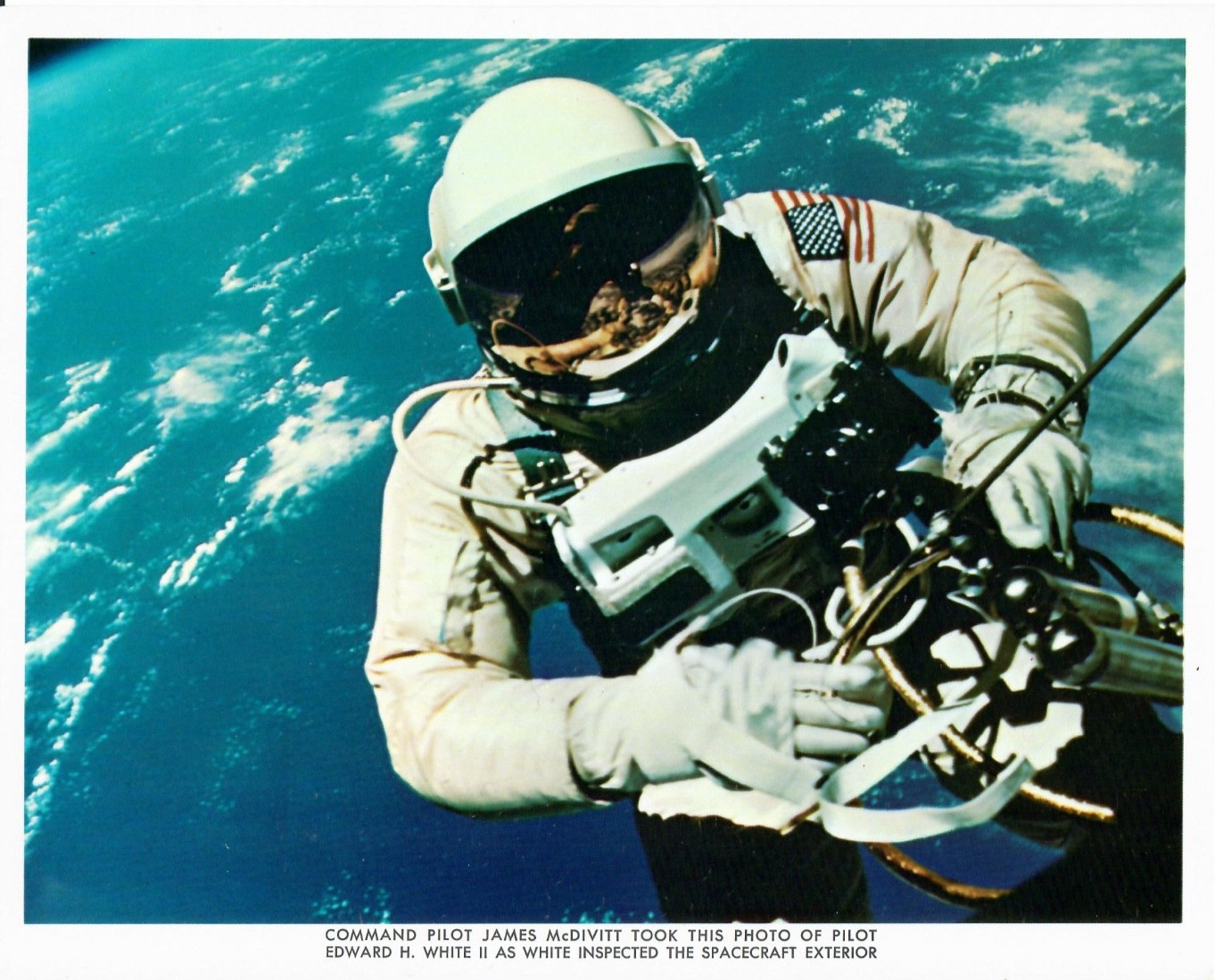 Vintage Gemini 4 NASA Lithographs of Ed White's Space Walk. Lot of 2