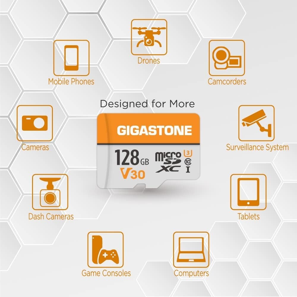 128GB MicroSDXC Memory Card, UHS-I Class 10, Security Camera