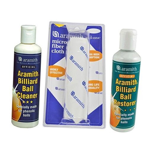 Aramith Pool Ball Cleaner and Towel Kit