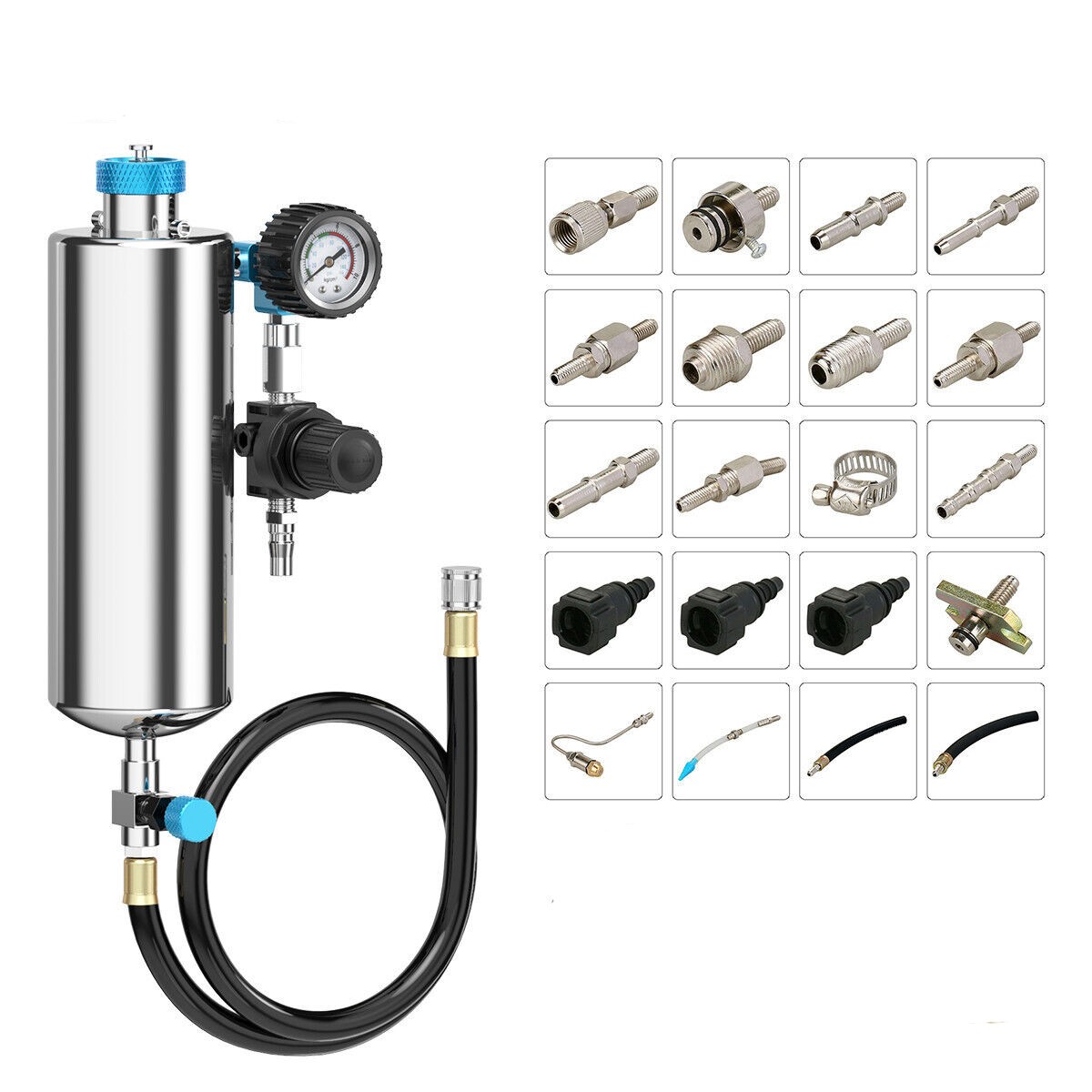 Fuel Injector Cleaner Tool Kit 150PSI Non-Dismantle Car Throttle Intake System