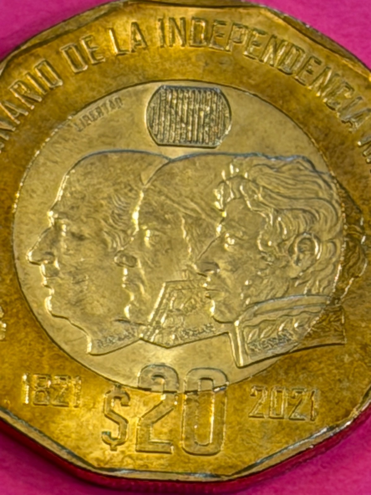 COIN MEXICO 2121 20 CENTAVOS INDEPENDENCIA  FREE SHIPPING