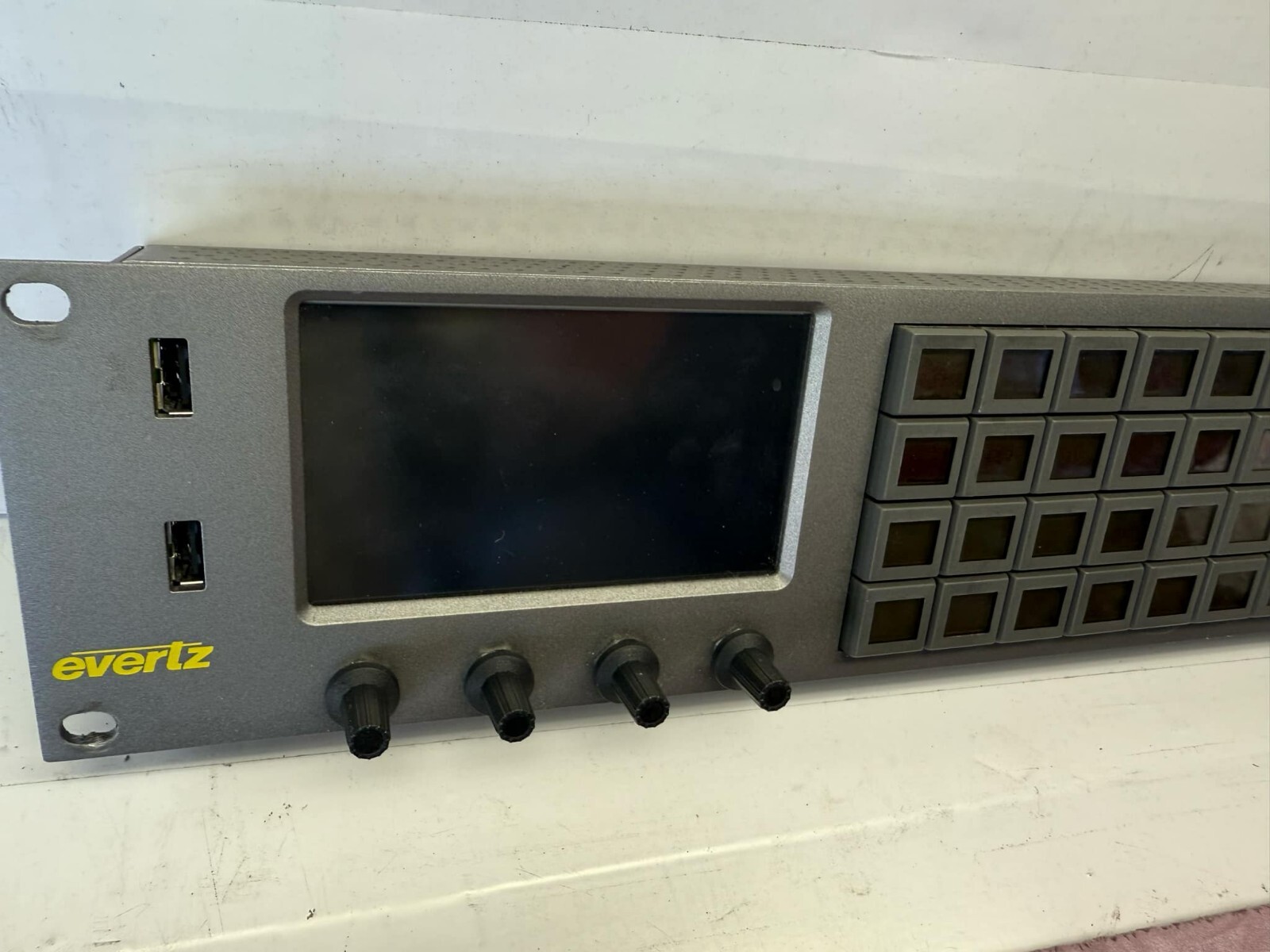 Evertz CP-2232E Advanced System Control Panel 2RU Two Touchscreens 32 Button