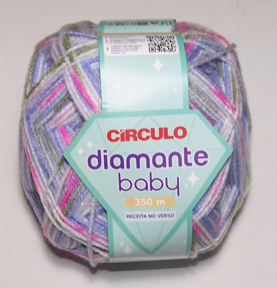 Lot of 2 balls Circulo DIAMANTE BABY Acrylic dk knitting yarn #9714 LAVENDER MUL