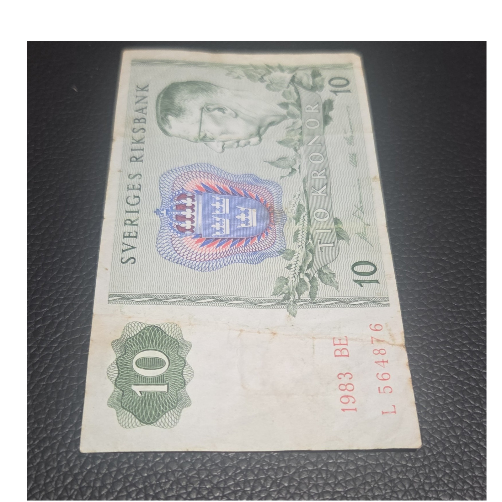 Sweden 10 Kronor 1983 Banknote L 564876 Sveriges Riksbank