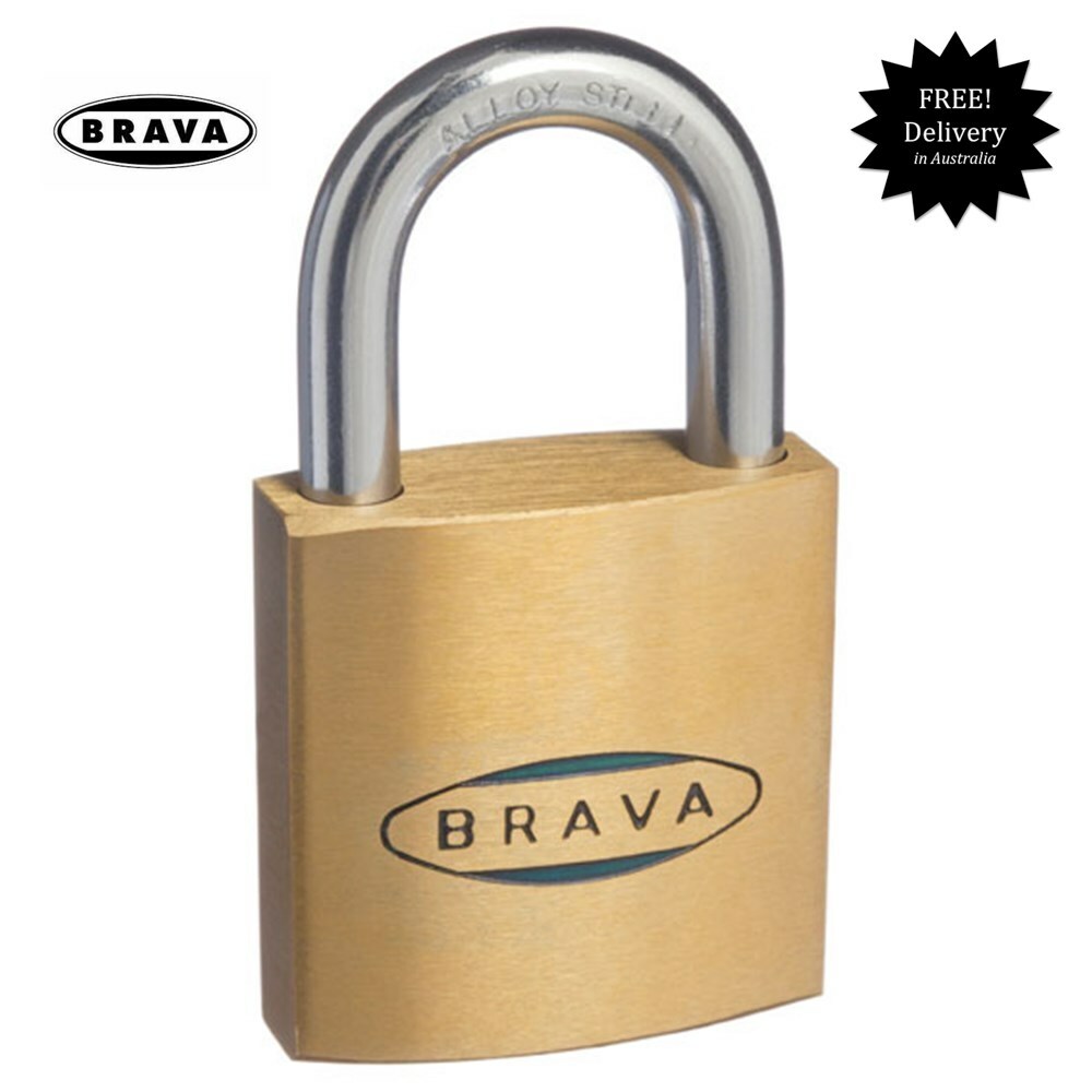 BRAVA Padlocks 30mm -KEYED ALIKE Brass Bodied Padlock-Free Postage