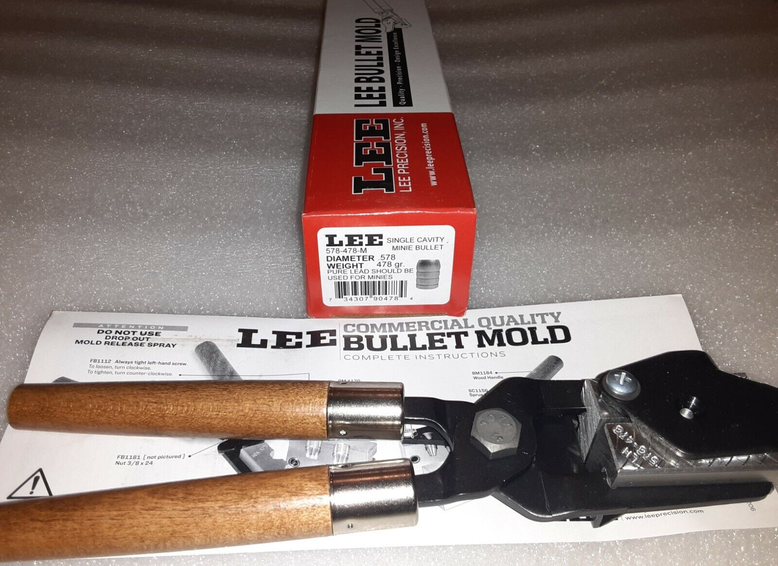 Lee 1-Cavity Improved Minie Ball Bullet Mold 578-478M (578 Diameter) 478 Grain