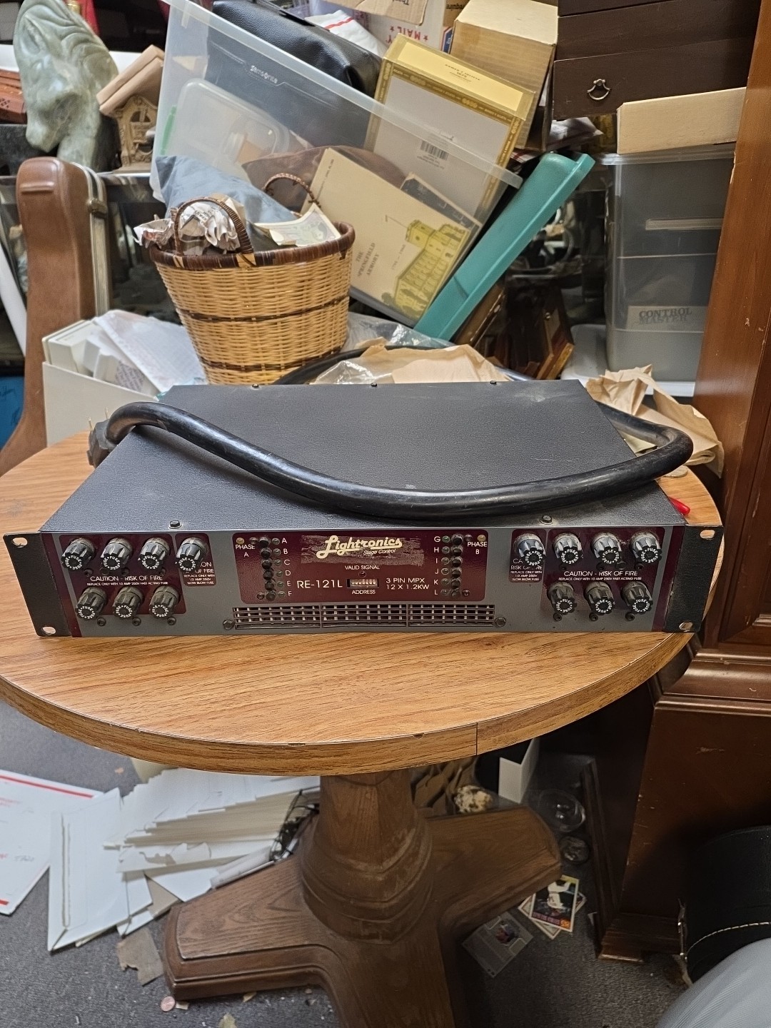 Lightronics RE-121L 12-channel rack mount dimmer for stage lighting control