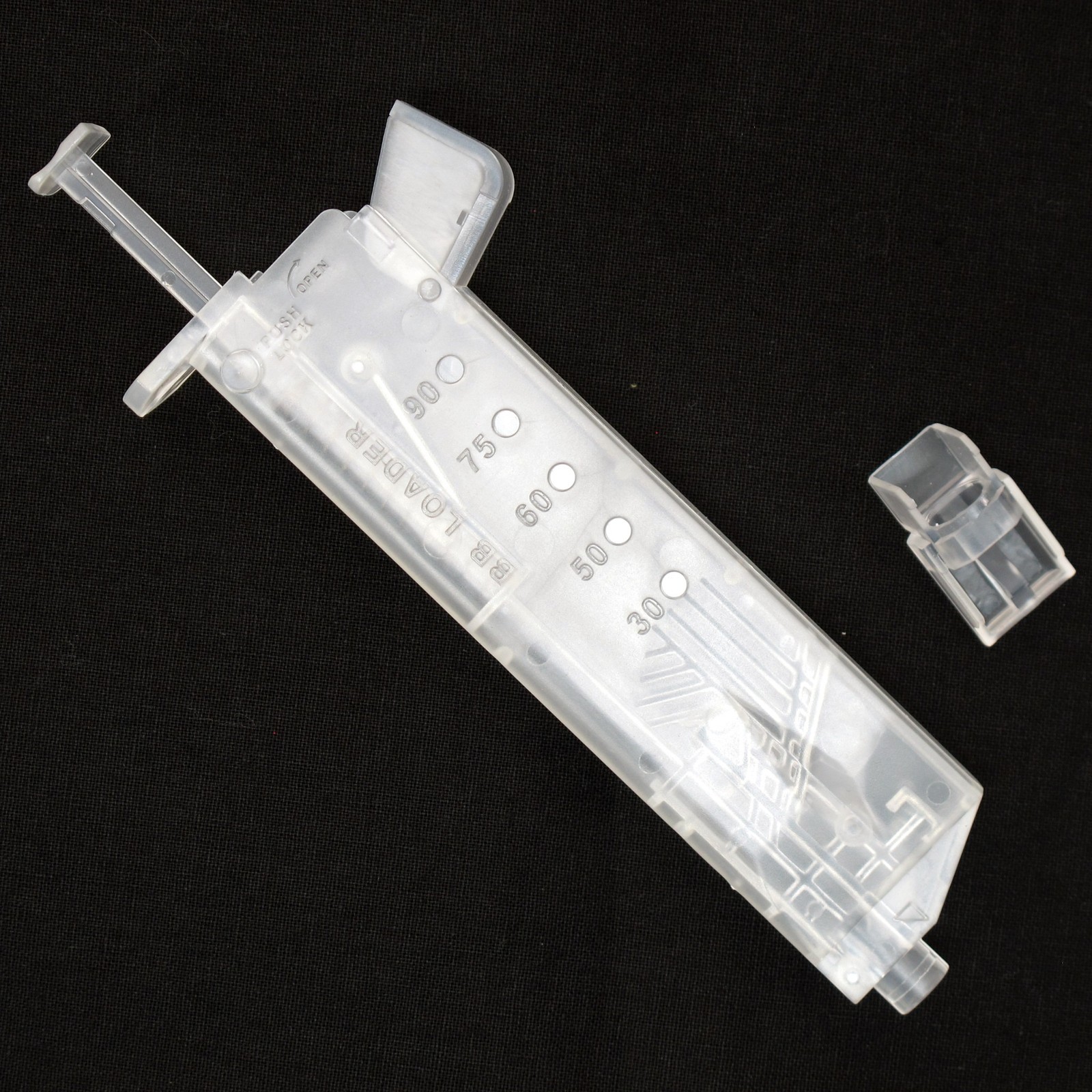 BBTac Airsoft Speed Loader 100 6mm Plastic BBs Capacity Fast Loading Clear